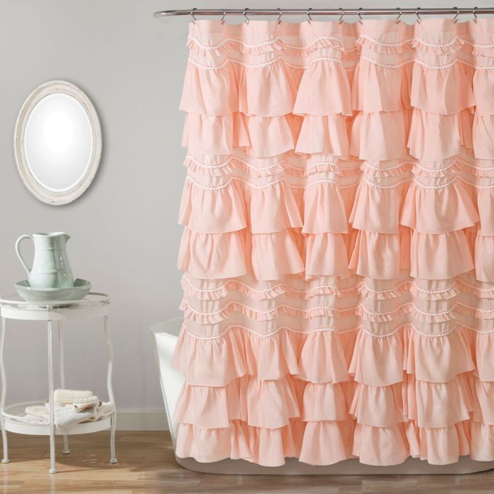 Lush Decor - Kemmy Shower Curtain Blush Pink - Lush Décor Pink
